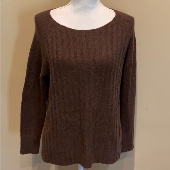 360 Cashmere Brown Sweater Boat Neck Crop Cashmere - Picture 6 of 6